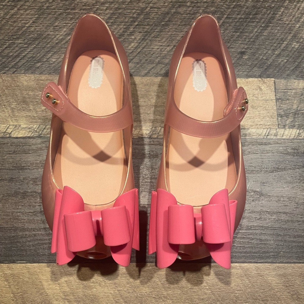 Mini Melissa Pink Bow Girls Shoes